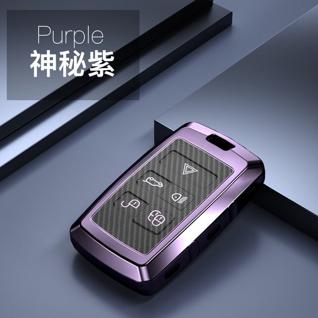 Land Rover TPU carbon fiber key cover (B) - Purple