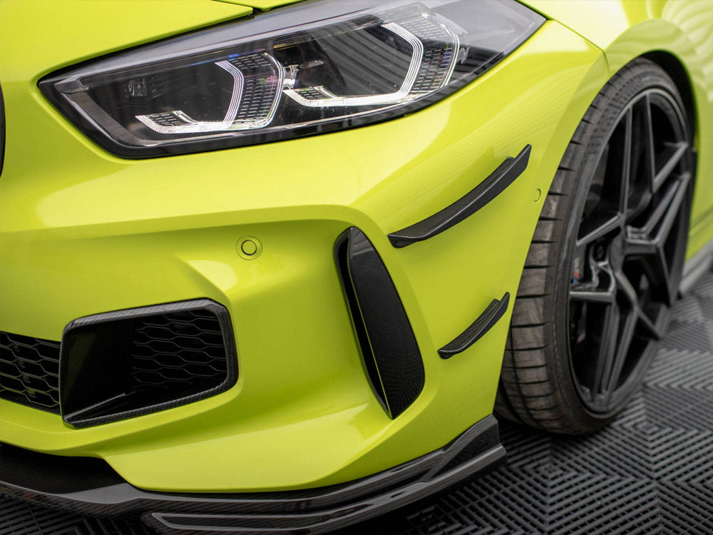 Carbon Fiber Front Bumper Wings (Canards) compatible with BMW 1 F40 M-Pack / M135i - 4