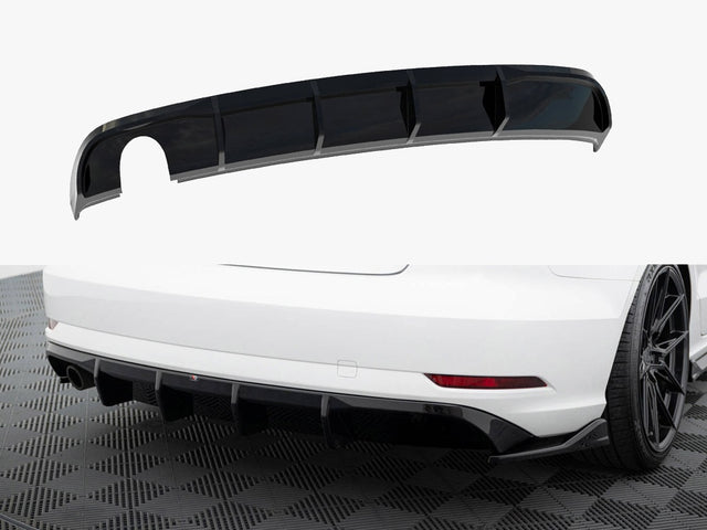 Maxton Design Rear Valance Audi A3 Sedan 8V Facelift single exhaust one side
