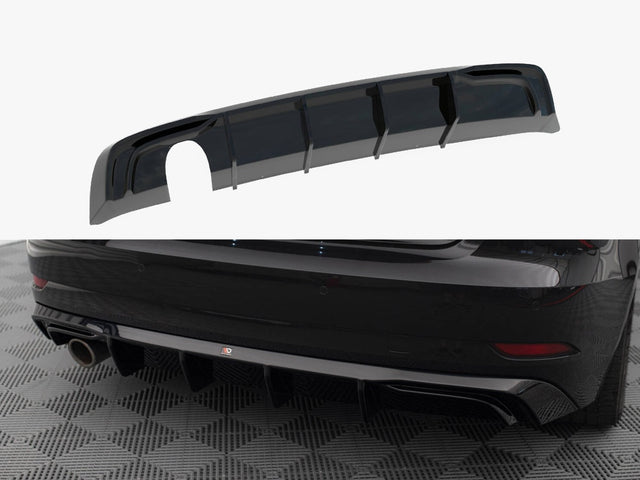 Maxton Design Rear Valance Audi A3 Sportback 8V Facelift single exhaust tip