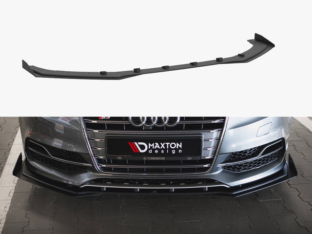 Maxton Design Street PRO front splitter and flaps Audi S3 A3 S Line Sedan 8V
