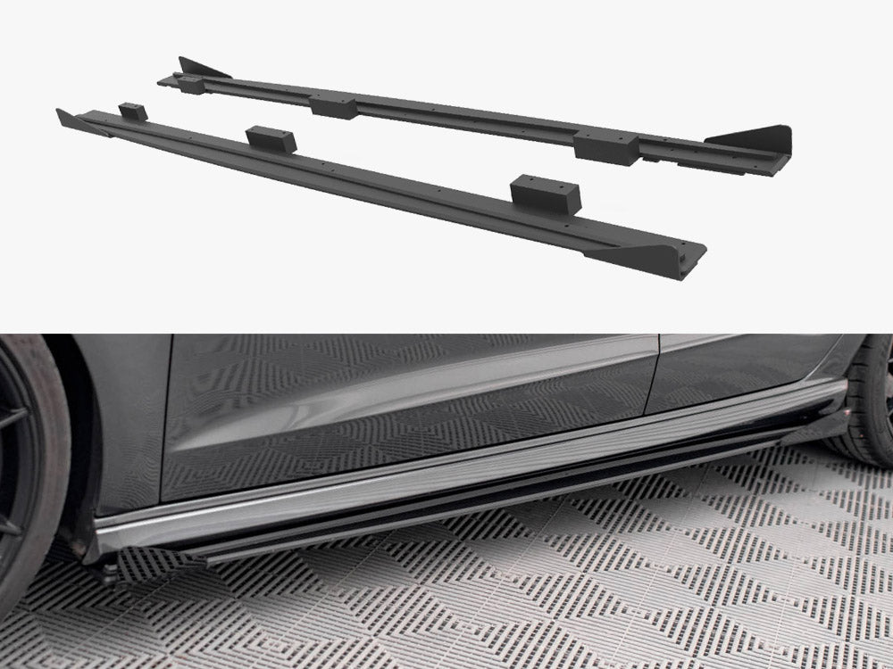 Maxton Design Street PRO side skirts diffusers and flaps Audi S3 A3 S Line Sportback 8V Facelift