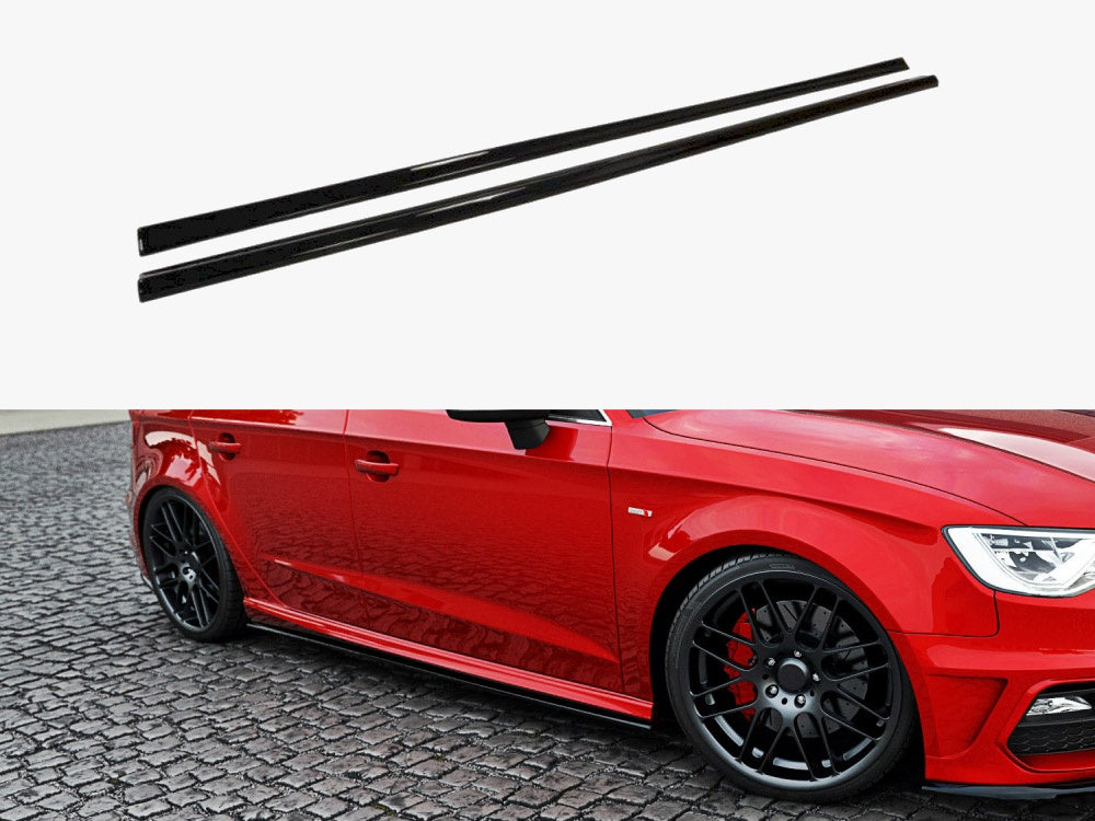 Maxton Design Side Skirt Diffusers V.1 Audi S3 A3 S Line Sportback 8V