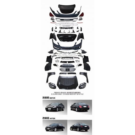 W221 - W222 Maybach style conversion bodykit