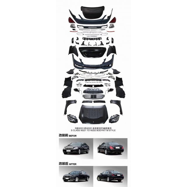 W221 - W222 Maybach style conversion bodykit