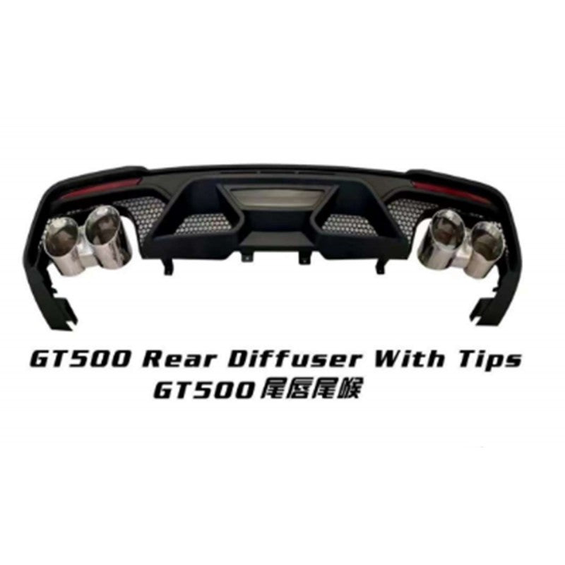 Mustang GT500 18-20 rear quad pipe diffuser