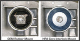 HPA CORE INTERLOCK DOGBONE MOUNT INCLUDING MACHINED ALUMINUM TORQUE ARM FOR MQB GOLFGTIR A3S3