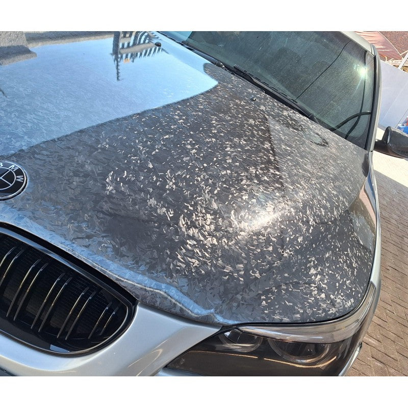 PET forged silver carbon fiber vinyl