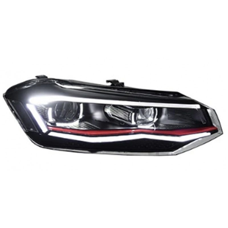 Polo 8 AW style LED Headlight (Red)