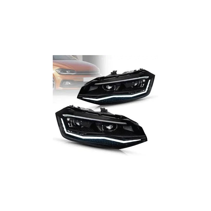 Polo 6 AW style LED headlight (Silver)