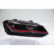 Polo 6 upgrade 7.5 style Headlights (Red)