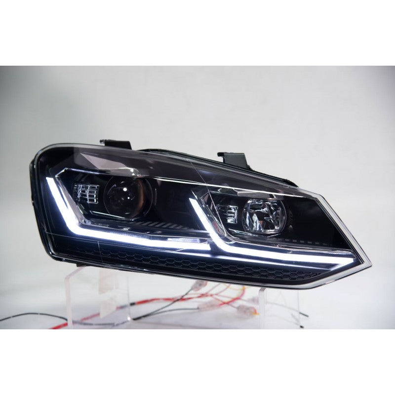 Polo 6 upgrade 7.5 style Headlights (Silver)