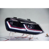Polo 6 upgrade 7.5 style Headlights (Red)