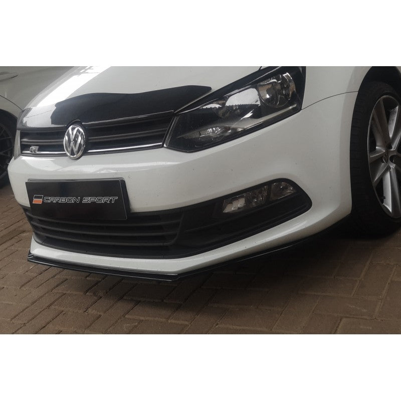 Polo 6C / 6R gloss black slimline front lip