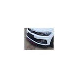 Polo 8 4pcs gloss black w/red front lip