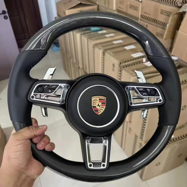 Porsche upgrade carbon fiber steering wheel w/airbag