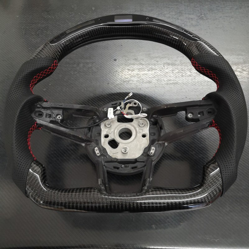 R8 TT TTS 16-20 OHC LED carbon fiber steering wheel w/o paddle shift