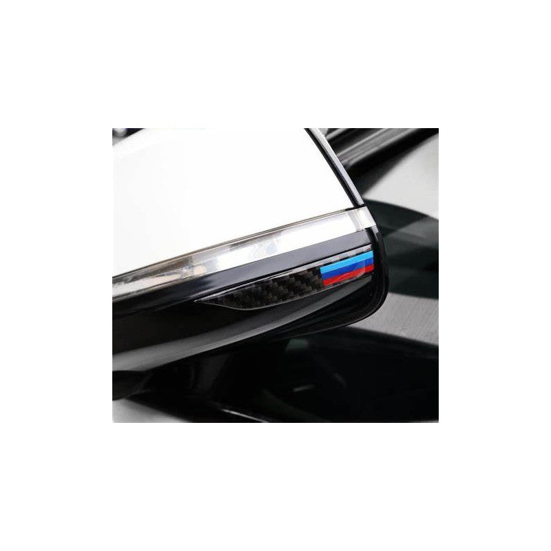 Rear view mirror anti rub carbon fiber M color strips