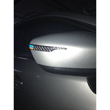 Rear view mirror anti rub carbon fiber M color strips