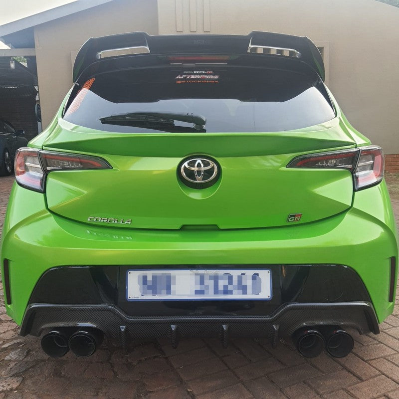 Toyota Corolla hatchback 18+ Tom's style carbon diffuser