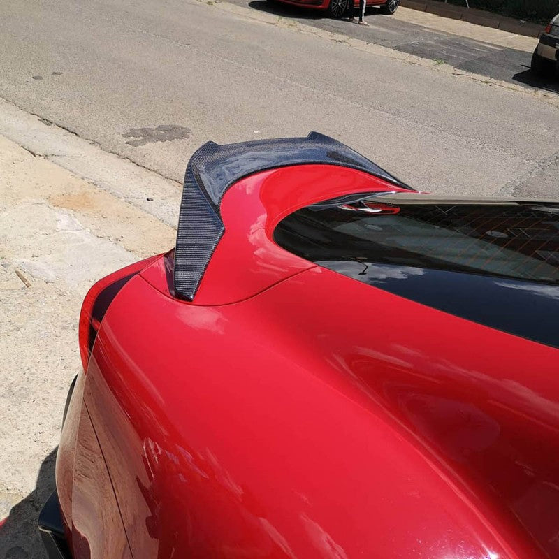 Toyota Supra A90 V style carbon fiber boot spoiler