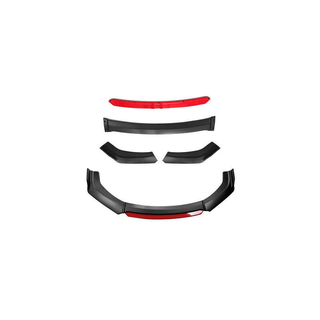 Universal 4pcs front lip (w/red)