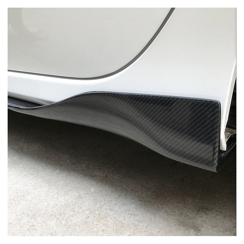 Universal JDM-style carbon fiber side skirt extension