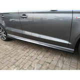 Universal side skirt extension (w/wing matt black)