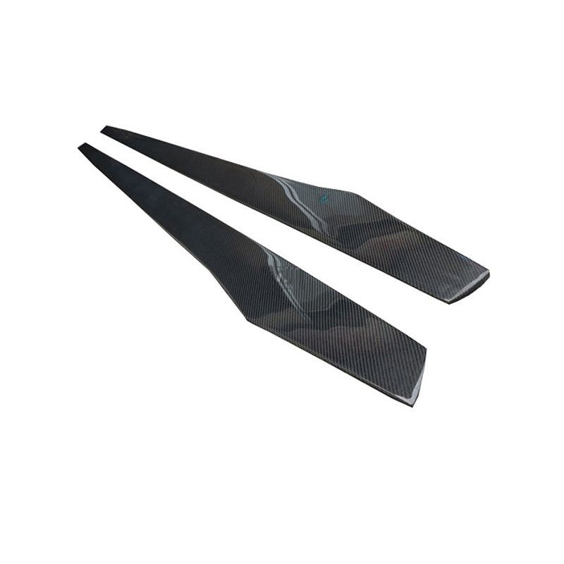 Universal V style carbon fiber side skirt extension
