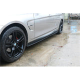 Universal V style carbon fiber side skirt extension