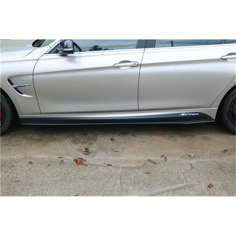 Universal V style carbon fiber side skirt extension
