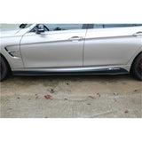Universal V style carbon fiber side skirt extension