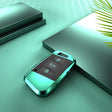 VW TPU carbon fiber key cover (C) - Green