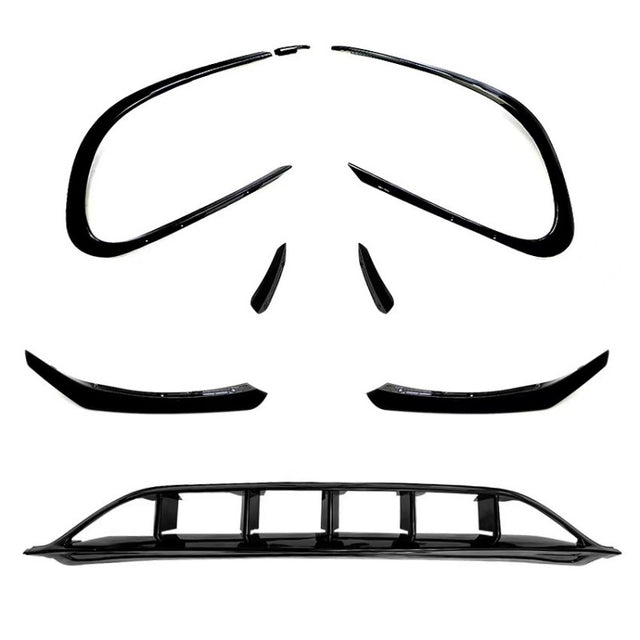 W117 facelift 16-18 8pcs front lip & canards