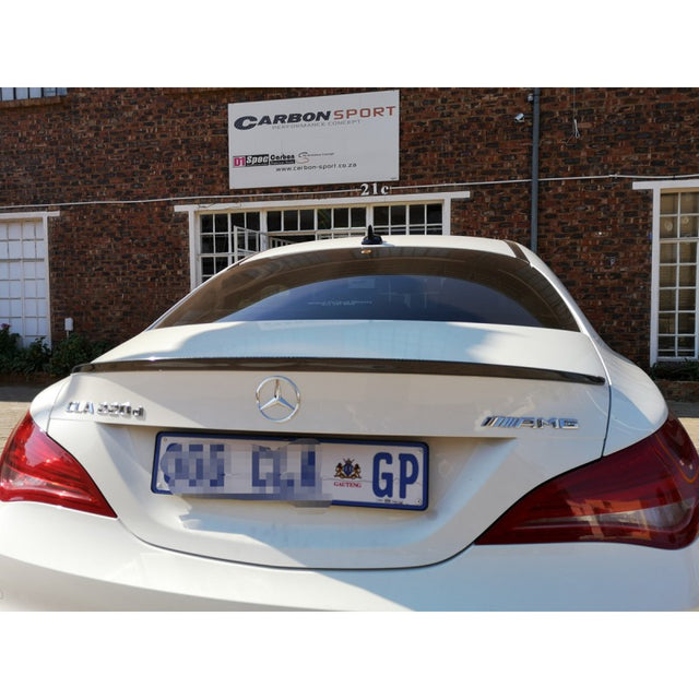 W117 P style carbon fiber boot spoiler