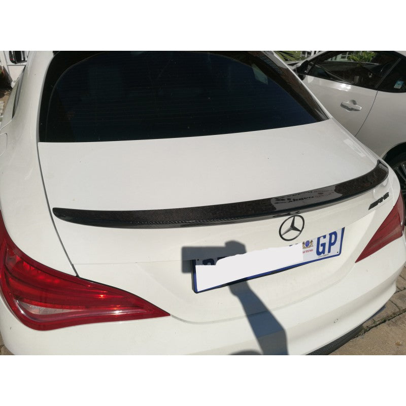 W117 P style carbon fiber boot spoiler