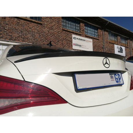 W117 P style carbon fiber boot spoiler
