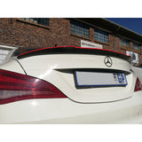 W117 V style carbon fiber boot spoiler w/red trim