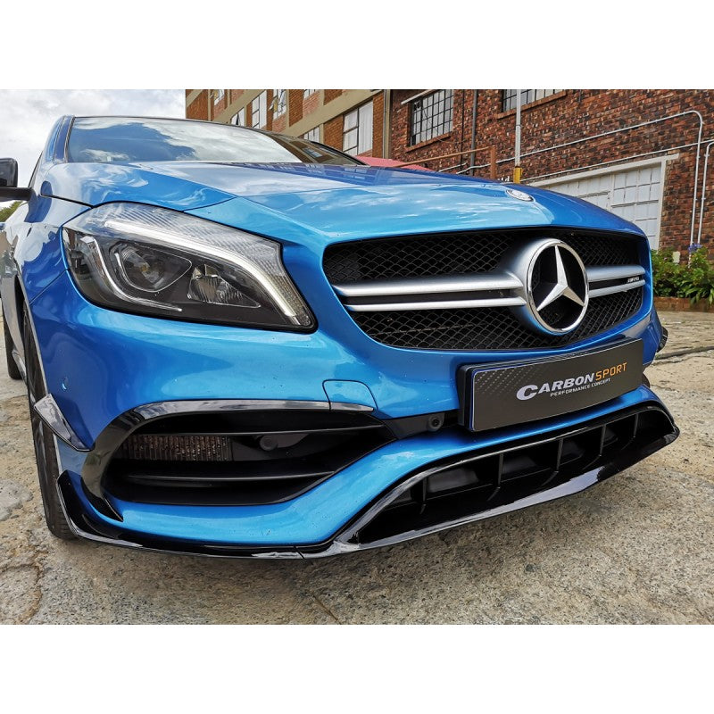 W176 16-18 AMG 7pcs front lip w/canards