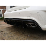 W176 A45 rear diffuser w/tailpipe (Black)