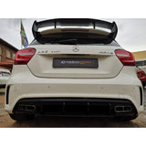 W176 A45 rear diffuser w/tailpipe (Black)