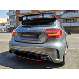 W176 A45 rear diffuser w/tailpipe (Red)
