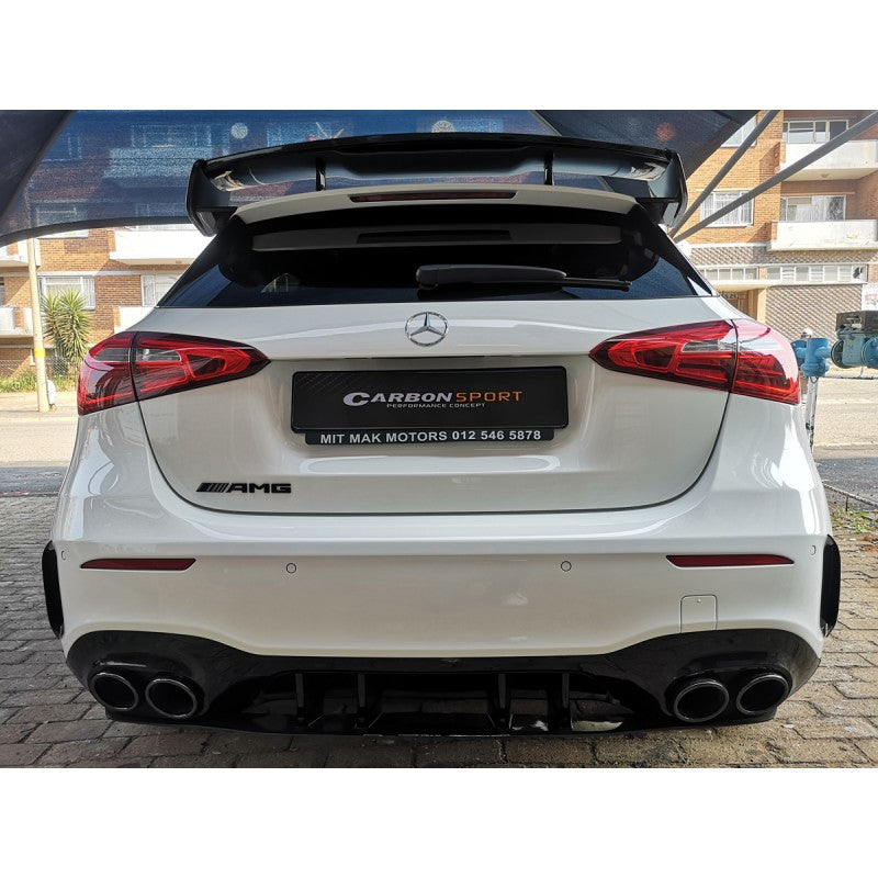 W177 hatchback AMG A45 style rear diffuser w/tailpipe