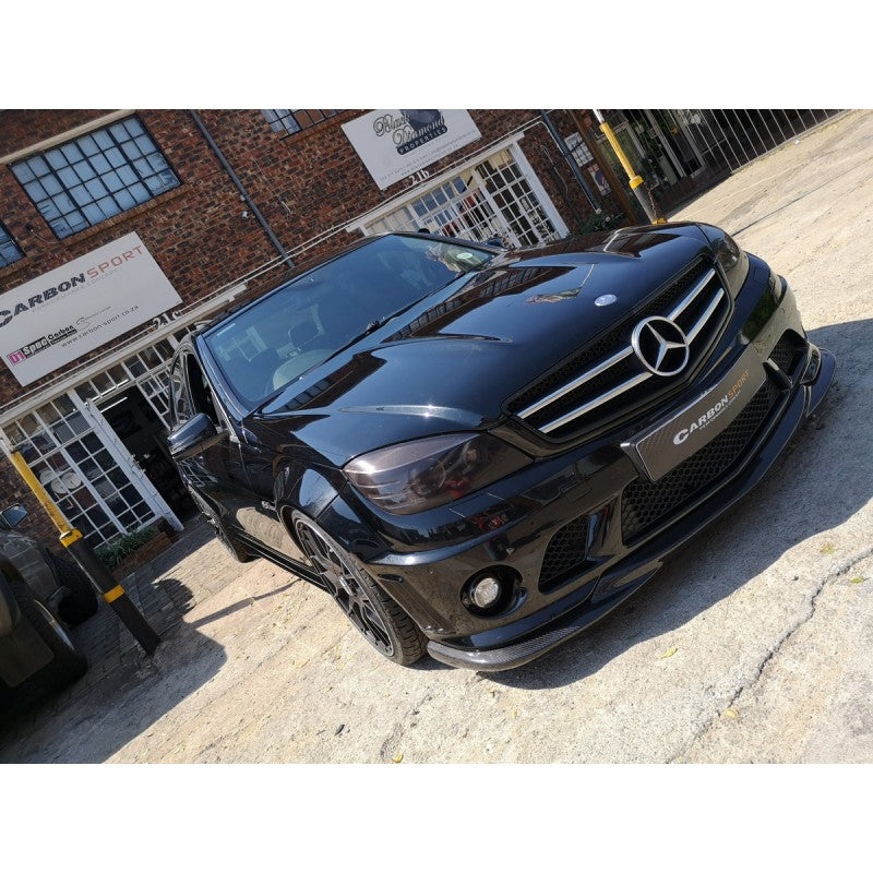 W204 08-11 C63 GH-style carbon fiber front lip