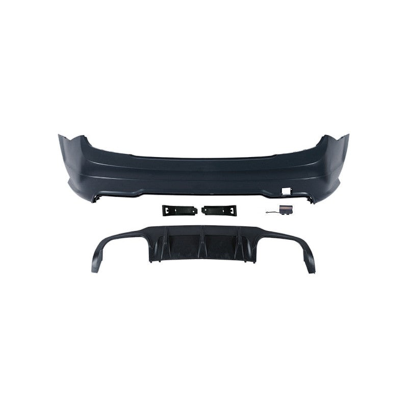W204 12-15 C63 style rear bumper w/diffuser