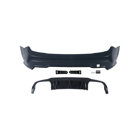 W204 12-15 C63 style rear bumper w/diffuser