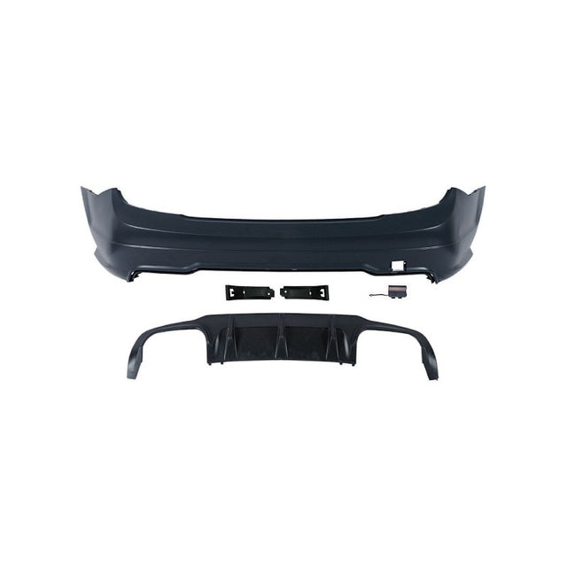 W204 12-15 C63 style rear bumper w/diffuser