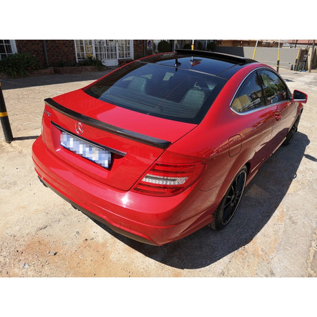 W204 2D AMG-style carbon fiber boot spoiler