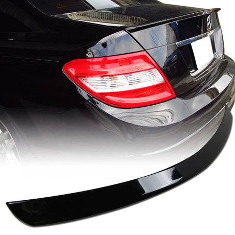 W204 4D AMG style gloss black boot spoiler