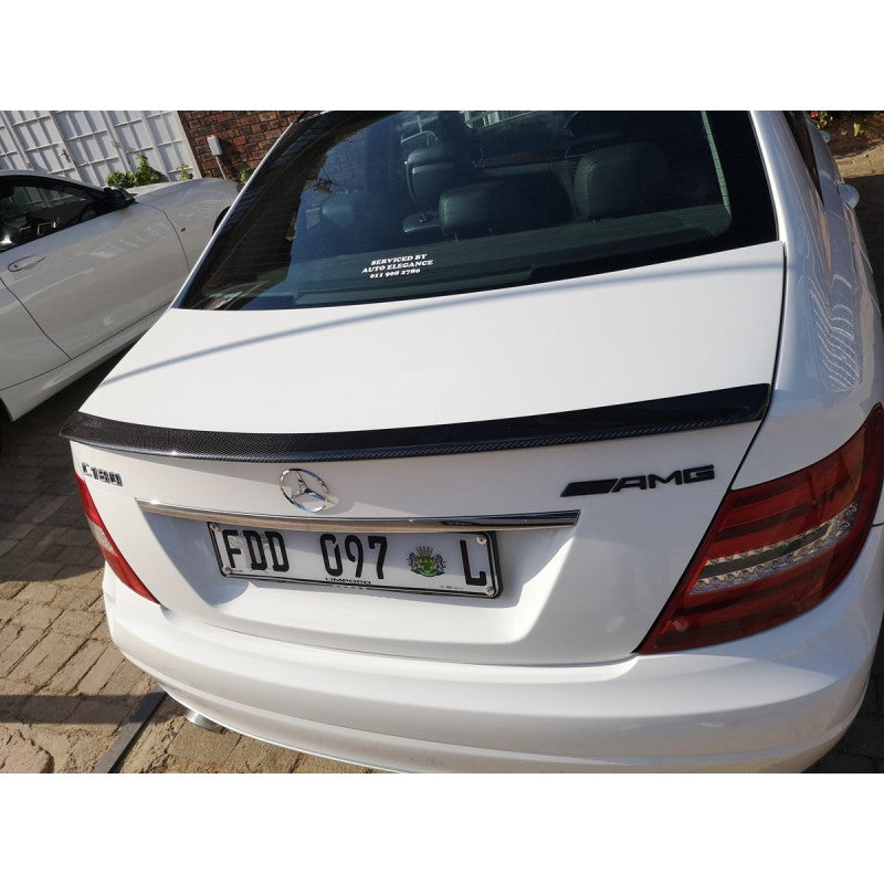 W204 4D AMG style carbon fiber boot spoiler